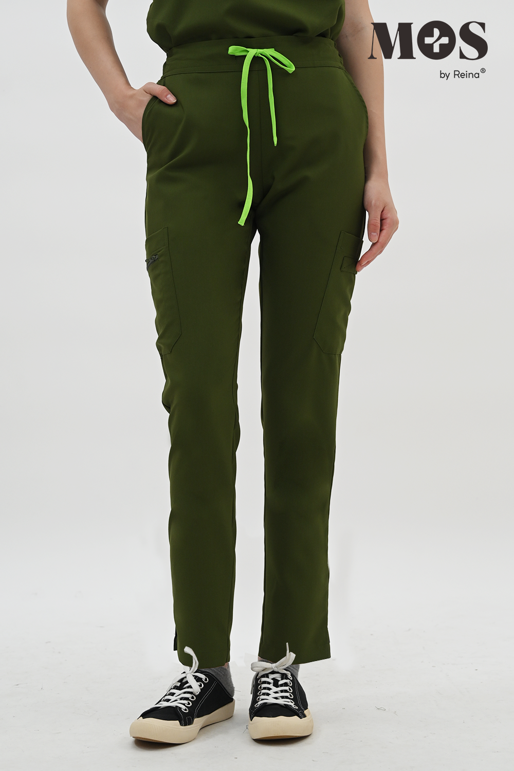 M6708 - LUXE STRETCH SLIM SCRUB PANTS – Reina Scrubs
