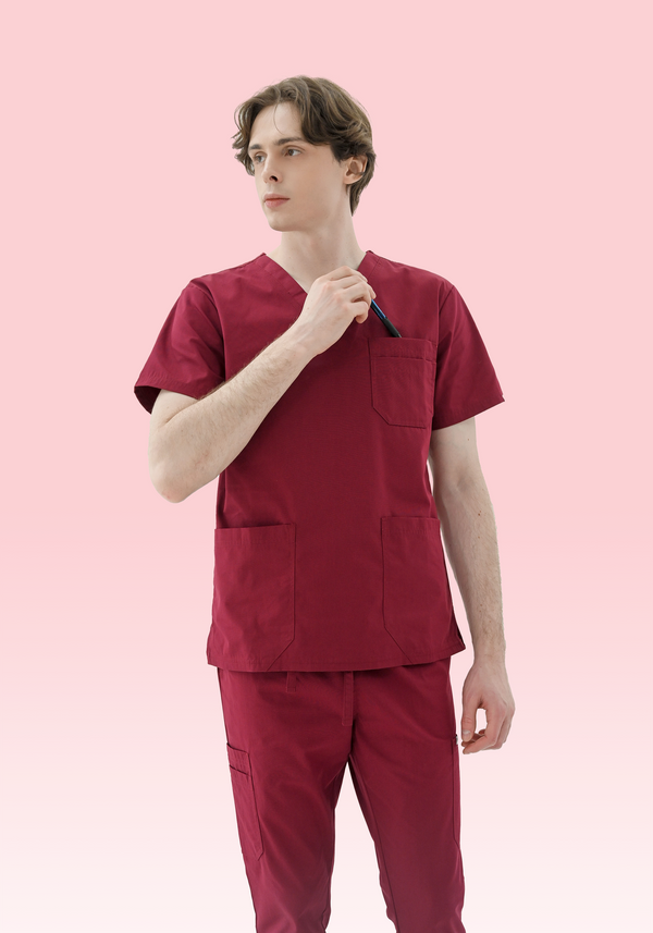 11178 - V-NECK 3 POCKET UNISEX SCRUB TOP