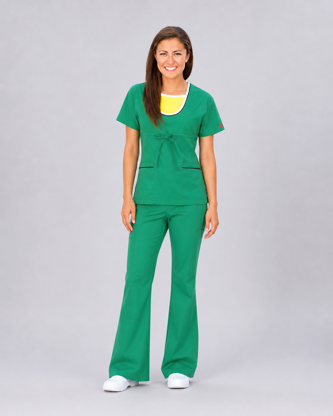 1814 - CONTRAST COLOR INSERT SCRUB SET – Reina Scrubs