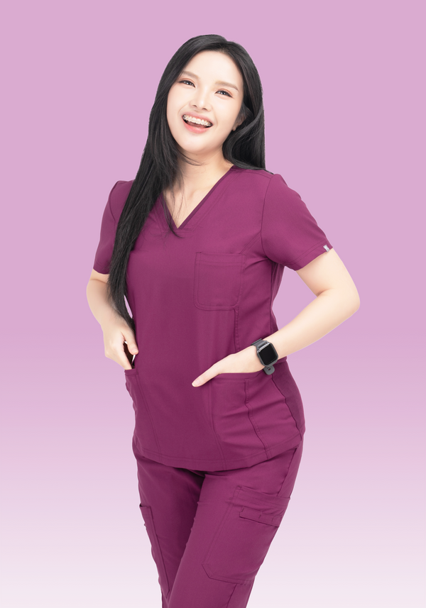 19618 - STRIPE V NECK TOP (II)