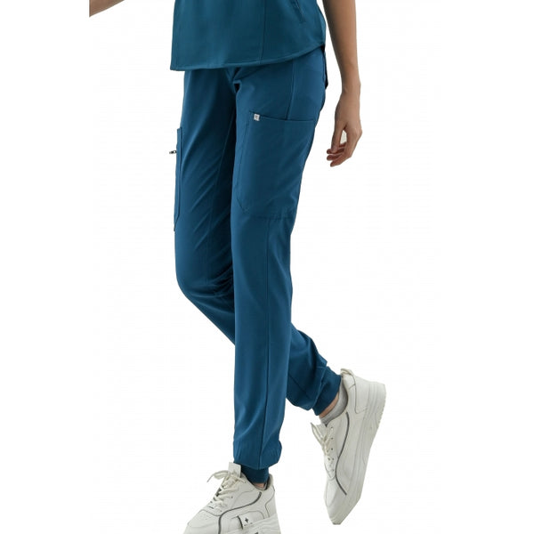 86408 - ELASTIC WAIST DRAWSTRING STRETCH JOGGER CARGO PANTS