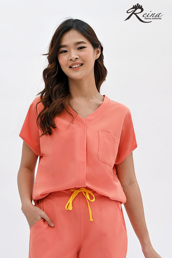18020 - V-NECK DOLMAN SLEEVE STRETCH SCRUB TOP