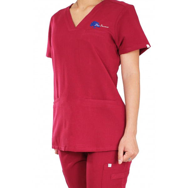 Las Encinas Custom Embroidered Scrub Tops